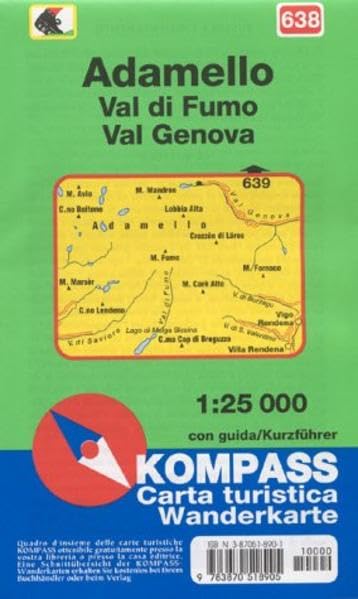 Kompass Karten, Adamello, Val di Fumo, Val Genova: Val di Fumo - Val Genova. 1:25000 (KOMPASS Wanderkarte) Leisure, Home & Garden