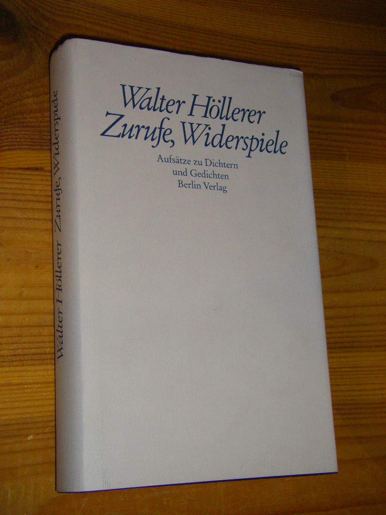 Zurufe, Widerspiele Poetry