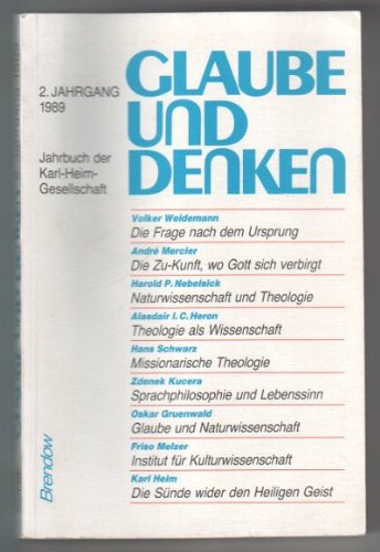 Glaube und Denken: Jahrbuch der Karl-Heim-Gesellschaft Books