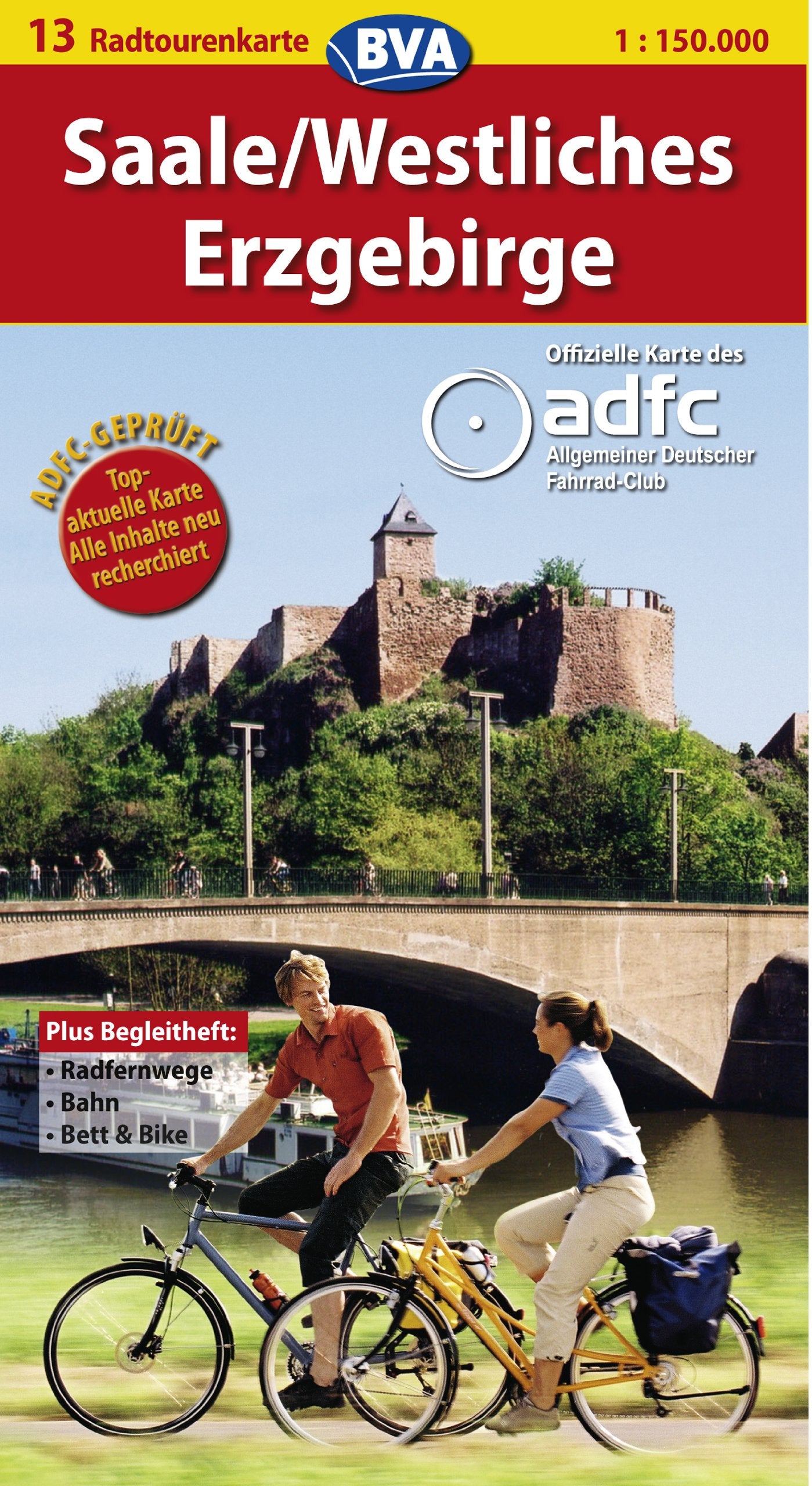 Saale /Westliches Erzgebirge: ADFC-Radtourenkarte 1:150.000 Leisure, Home & Garden