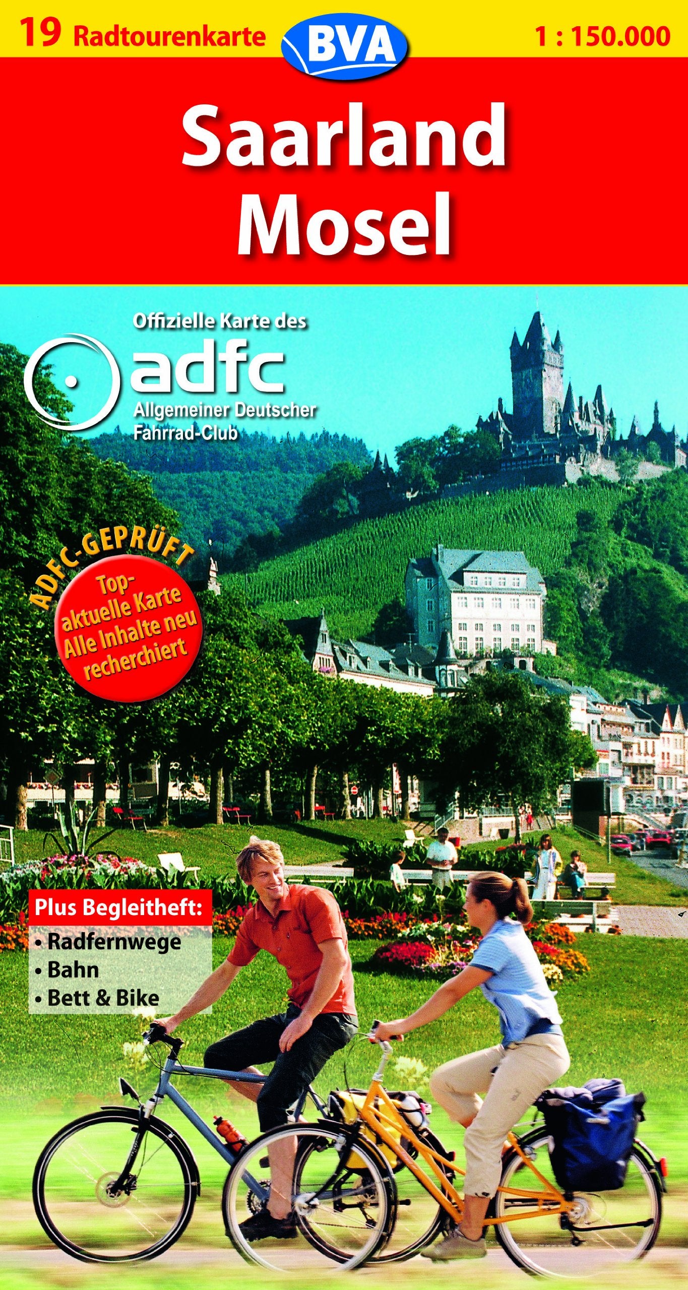 ADFC Radtourenkarten : Saarland/Mosel: Offizielle Karte d. Allgemeinen Deutschen Fahrrad-Club (ADFC) Leisure, Home & Garden