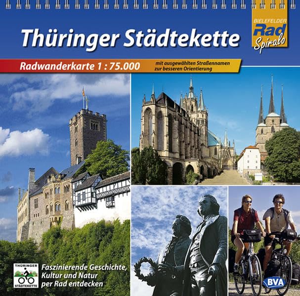 Thüringer Städtekette, Radwanderkarte 1:75.000: Faszinierende Geschichte, Kultur und Natur per Rad entdecken. Mit ausgew. Straßennamen z. besseren Orientierung Leisure, Home & Garden