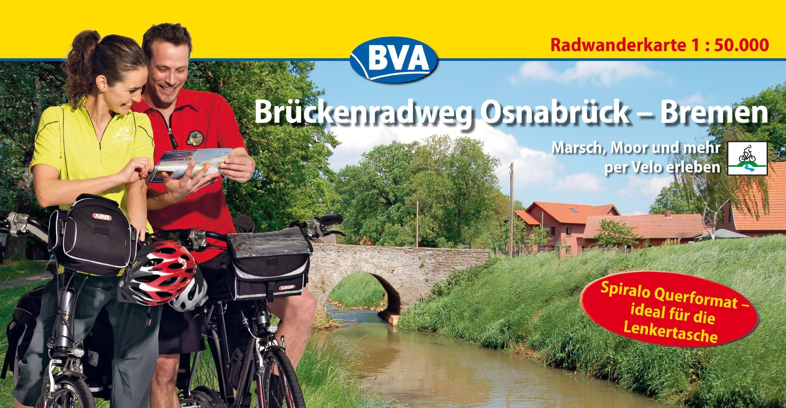 Brückenradweg Osnabrück-Bremen, Spiralo Querformat, Radwanderkarte 1:50.000 Leisure, Home & Garden