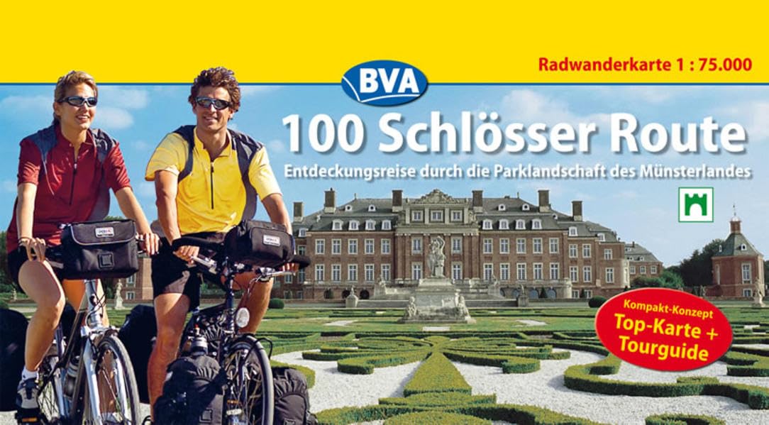 100 Schlösser Route, Kompakt-Spiralo, Radwanderkarte 1:75.000 Leisure, Home & Garden