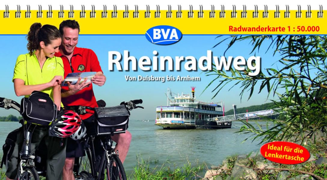 Kompakt-Spiralo BVA Rheinradweg von Duisburg bis Arnhem Radwanderkarte 1:75.000: Von Duisburg bis Arnhem. Ideal für die Lenkertasche Leisure, Home & Garden