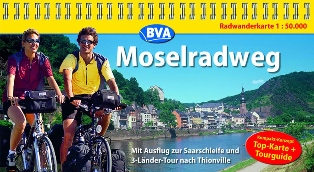 Kompakt-Spiralo BVA Moselradweg Mit Ausflug zur Saarschleife und 3-Länder-Tour nach Thionville Radwanderkarte 1:50.000 Leisure, Home & Garden