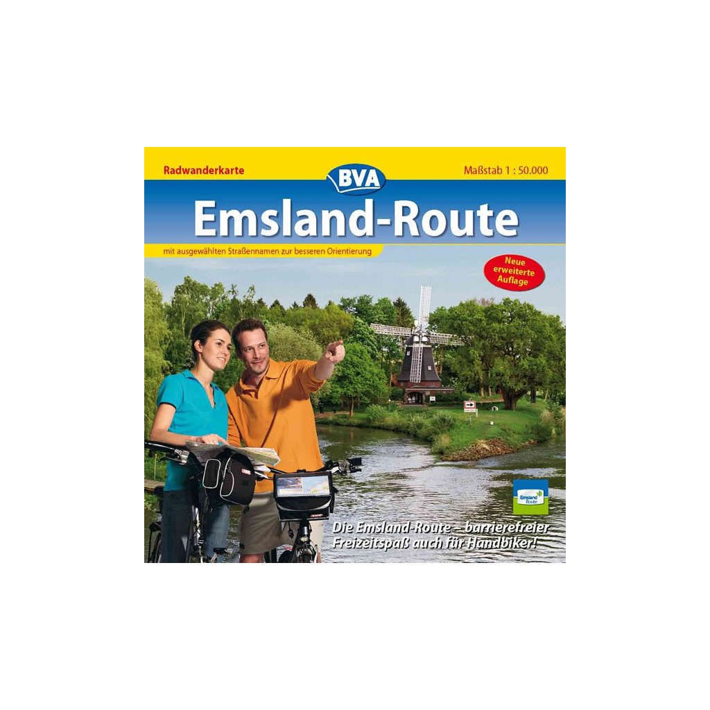 Quadrat-Spiralo BVA Emsland-Route barrierefreier Freizeitspaß auch für Handbiker Radwanderkarte 1:50.000: Die Emsland-Route - barrierefreier ... ausgew. Straßennamen z. besseren Orientierung Leisure, Home & Garden
