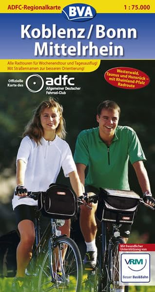 ADFC-Regionalkarte Koblenz/Bonn Mittelrhein mit Tagestouren-Vorschlägen, 1:75.000: Westerwald, Taunus und Hunsrück - mit Rheinland-Pfalz-Radroute (ADFC-Regionalkarte 1:75000) Leisure, Home & Garden
