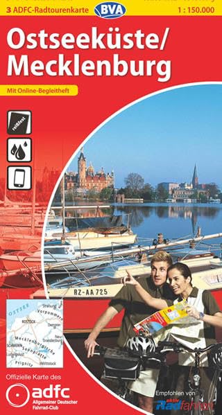 Ostseeküste /Mecklenburg: Reißfest. Offizielle Karte d. Allgemeinen Deutschen Fahrrad-Club (ADFC) (ADFC-Radtourenkarte 1:150.000) Leisure, Home & Garden