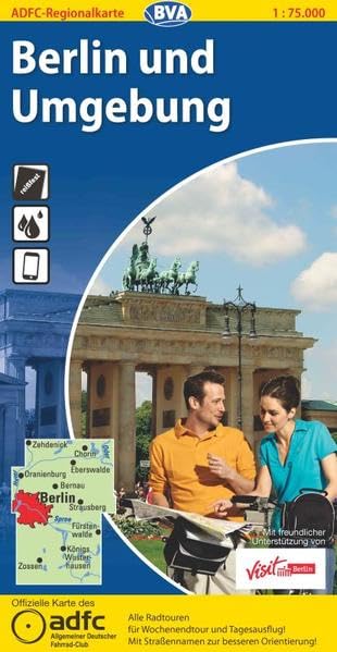ADFC-Regionalkarte Berlin und Umgebung mit Tagestouren-Vorschlägen, 1:75.000, reiß- und wetterfest, GPS-Tracks Download: Reißfest. Offizielle Karte d. ... Fahrrad-Club (ADFC-Regionalkarte 1:75000) Leisure, Home & Garden