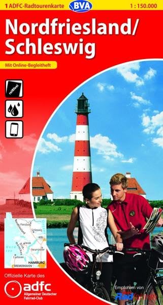 ADFC-Radtourenkarte 1 Nordfriesland /Schleswig 1:150.000, reiß- und wetterfest, GPS-Tracks Download und Online-Begleitheft: Reißfest. Offizielle Karte ... (ADFC) (ADFC-Radtourenkarte 1:150.000) Leisure, Home & Garden