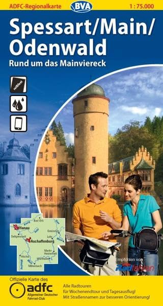 ADFC-Regionalkarte Spessart / Main / Odenwald 1 : 75 000 book