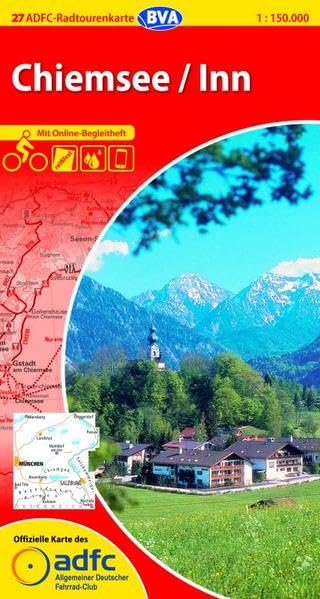 ADFC-Radtourenkarte 27 Chiemsee / Inn 1:150.000, reiß- und wetterfest, GPS-Tracks Download und Online-Begleitheft: Mit Online-Begleitheft. Offizielle ... (ADFC) (ADFC-Radtourenkarte 1:150.000) Leisure, Home & Garden