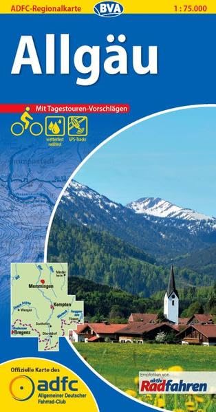 ADFC Regionalkarte Allgäu: Mit Tagestouren-Vorschlägen Leisure, Home & Garden