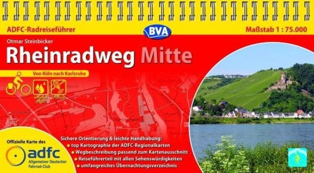 ADFC Radreiseführer Rheinradweg Mitte 1 : 75 000 Leisure, Home & Garden
