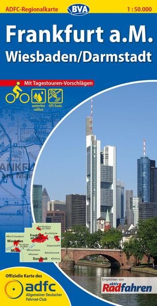 ADFC-Regionalkarte Frankfurt a. M. Wiesbaden/Darmstadt mit Tagestouren-Vorschlägen, 1:50.000, reiß- und wetterfest, GPS-Tracks Download: Mit ... Fahrrad-Club (ADFC-Regionalkarte 1:50.000) Leisure, Home & Garden
