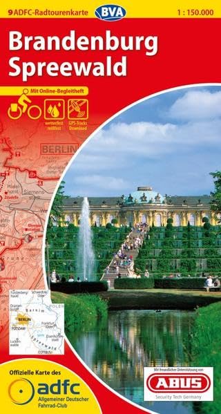 ADFC-Radtourenkarte 09 Brandenburg / Spreewald 1 : 150 000 Leisure, Home & Garden