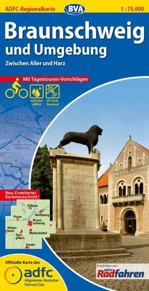 ADFC-Regionalkarte Braunschweig und Umgebung mit Tagestouren-Vorschlägen, 1:75.000, reiß- und wetterfest, GPS-Tracks Download: Zwischen Aller und Harz (ADFC-Regionalkarte 1:75000) Leisure, Home & Garden