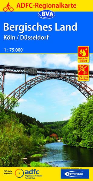 ADFC-Regionalkarte Bergisches Land / Rheinland 1 : 75 000 Leisure, Home & Garden