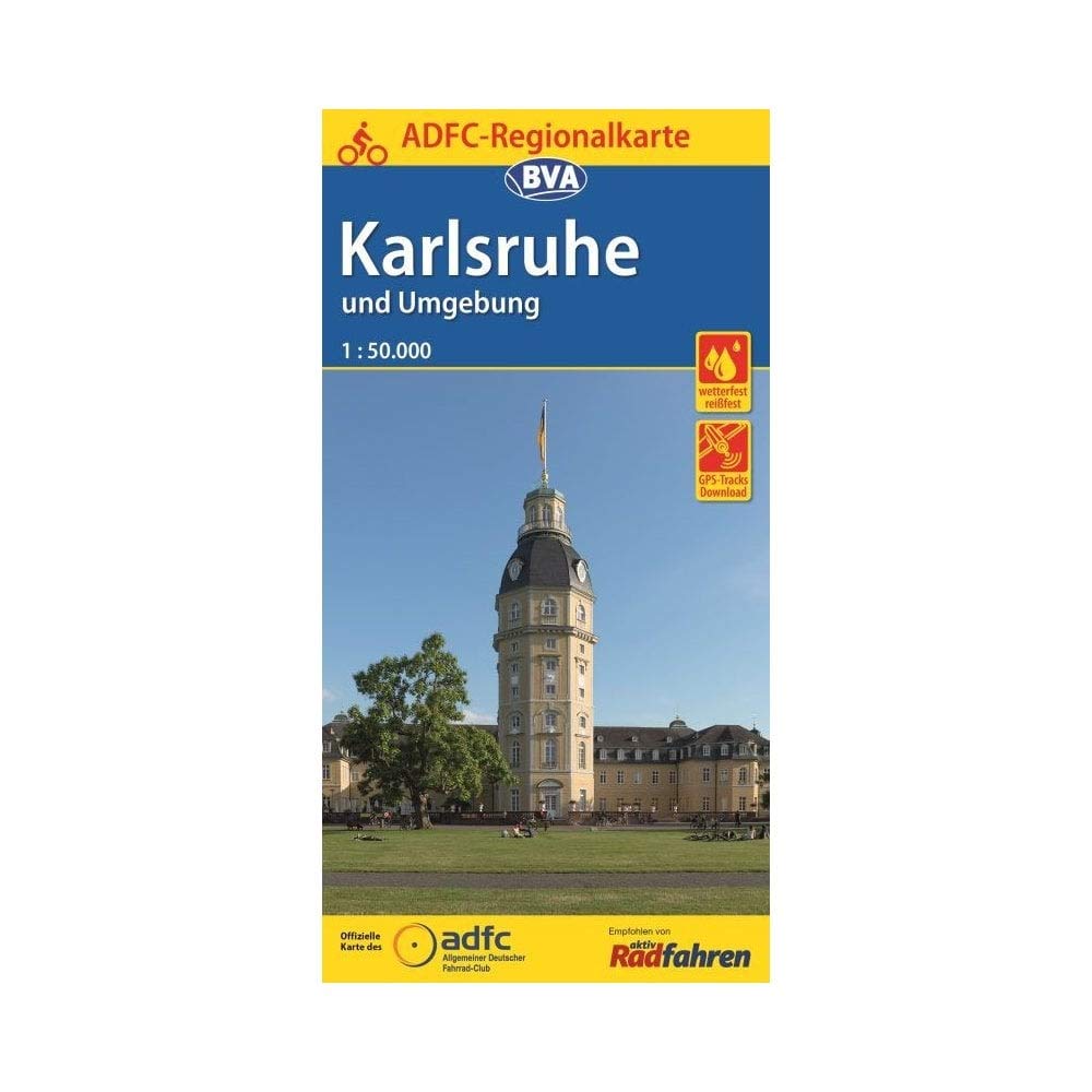ADFC-Regionalkarte Karlsruhe und Umgebung mit Tagestouren-Vorschläge 1:50.000, reiß- und wetterfest, GPS-Tracks Download Leisure, Home & Garden