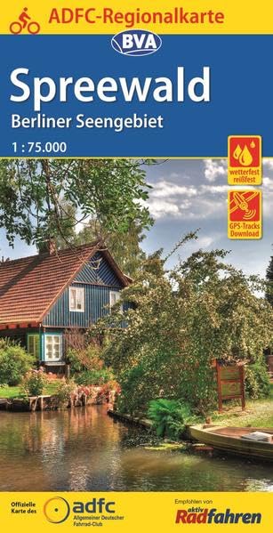 ADFC-Regionalkarte Spreewald /Berliner Seengebiet mit Tagestouren-Vorschlägen, 1:75.000 Leisure, Home & Garden