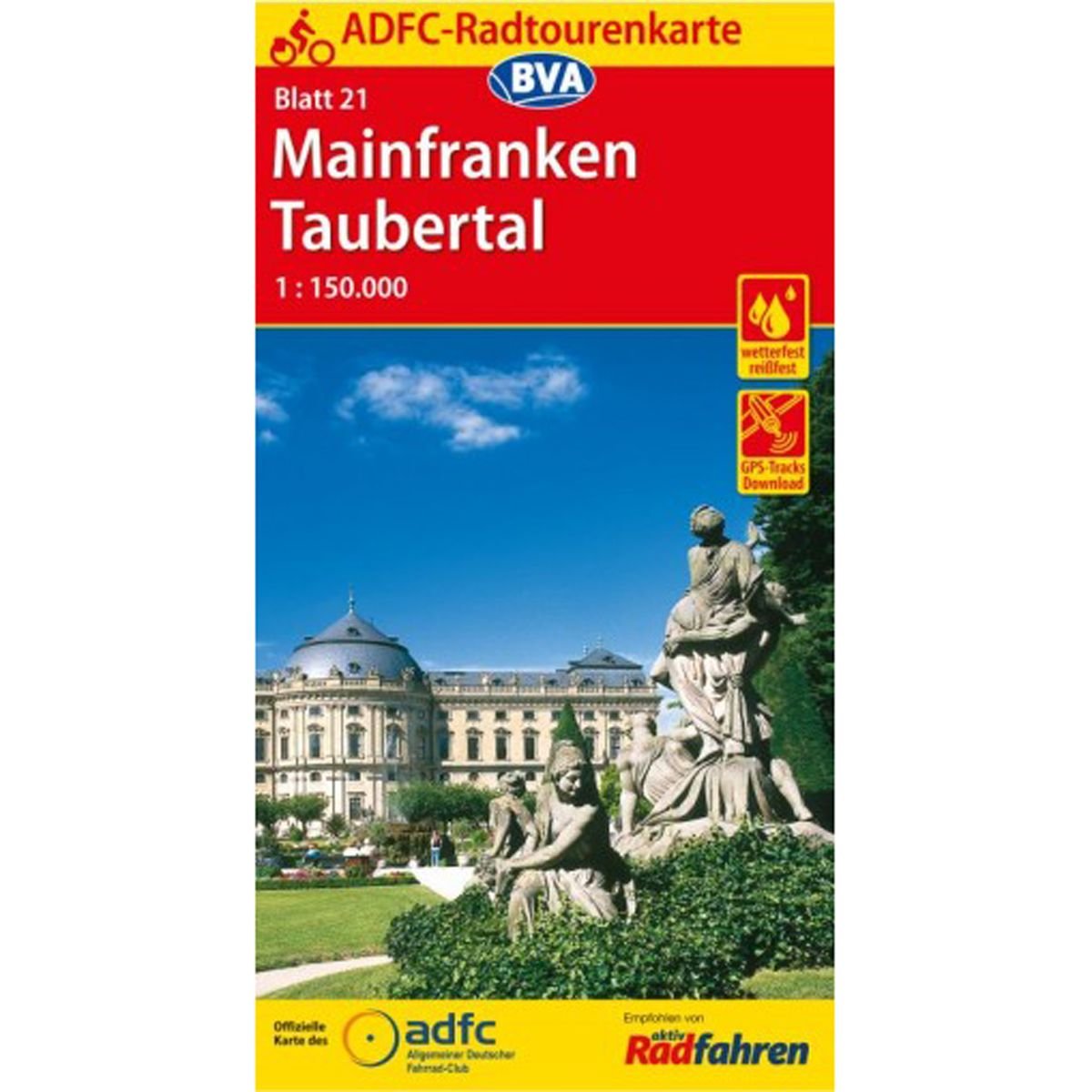 ADFC-Radtourenkarte 21 Mainfranken Taubertal 1:150.000, reiß- und wetterfest, GPS-Tracks Download Leisure, Home & Garden