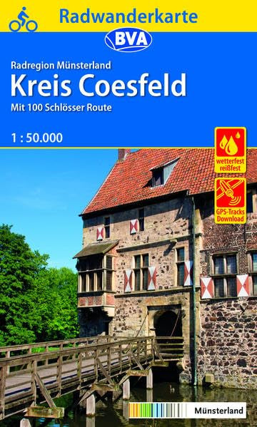 Radwanderkarte BVA Radregion Münsterland Kreis Coesfeld 1:50.000 Leisure, Home & Garden