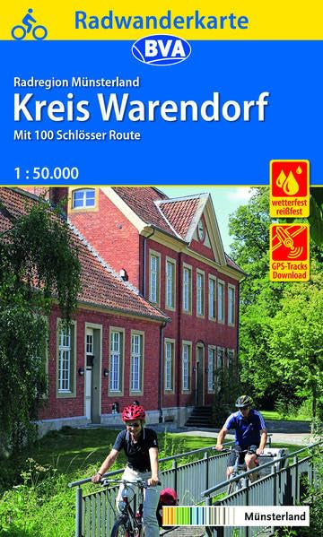 Radwanderkarte BVA Radregion Münsterland Kreis Warendorf mit 100 Schlösser Route 1:50.000 Leisure, Home & Garden