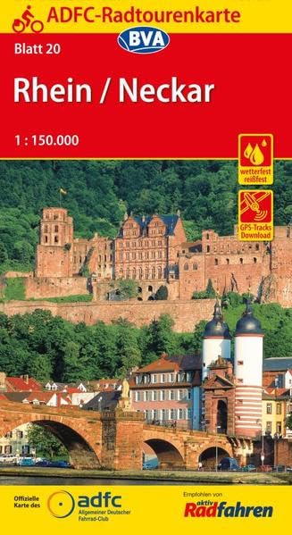 ADFC-Radtourenkarte 20 Rhein / Neckar 1 : 150 000 Leisure, Home & Garden