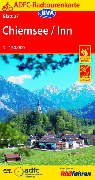 ADFC-Radtourenkarte 27 Chiemsee / Inn 1:150.000, reiß- und wetterfest, GPS-Tracks Download: Mit Online-Begleitheft (ADFC-Radtourenkarte 1:150.000) Leisure, Home & Garden