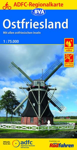 ADFC-Regionalkarte Ostfriesland, 1:75.000 Leisure, Home & Garden