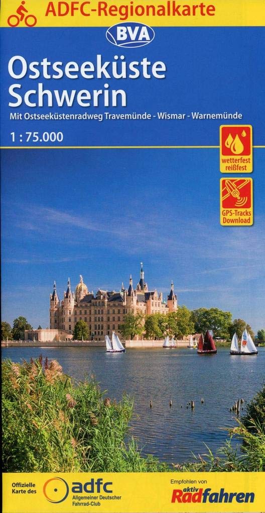 ADFC-Regionalkarte Schwerin Ostseeküste, 1:75.000 book