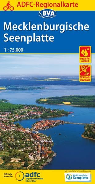 ADFC-Regionalkarte Mecklenburgische Seenplatte 1:75.000 Leisure, Home & Garden Books