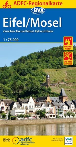 ADFC-Regionalkarte Eifel/ Mosel mit Tagestouren-Vorschlägen, 1:75.000 Leisure, Home & Garden
