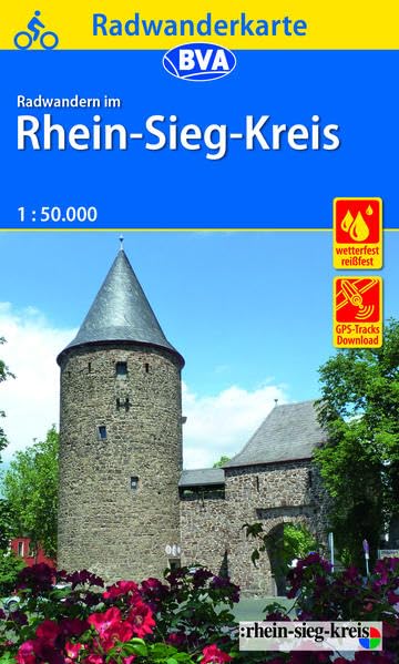 Radwanderkarte BVA Radwandern im Rhein-Sieg-Kreis 1:50.000, reiß- und wetterfest, GPS-Tracks Download Leisure, Home & Garden