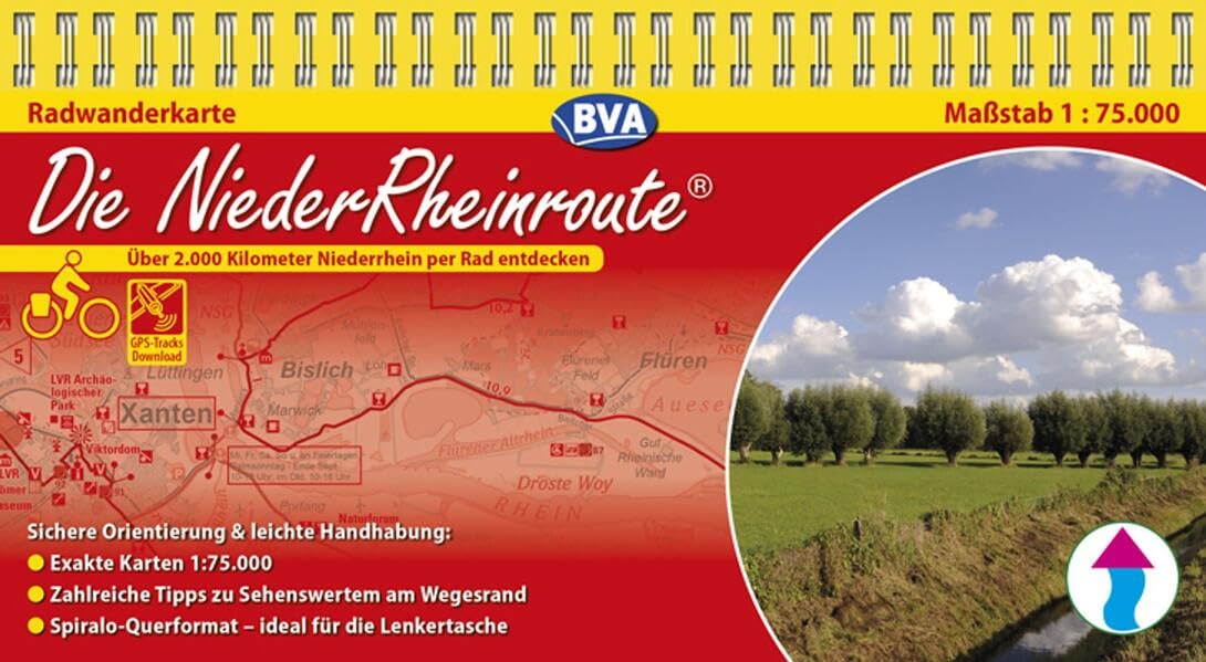 BVA Kompakt-Spiralo Die NiederRheinroute, Radwanderkarte book