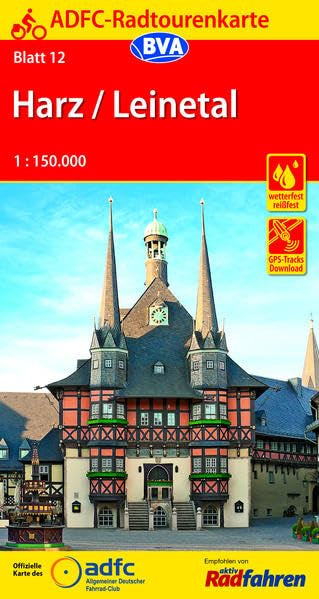 ADFC-Radtourenkarte 12 Harz /Leinetal 1:150.000 Leisure, Home & Garden