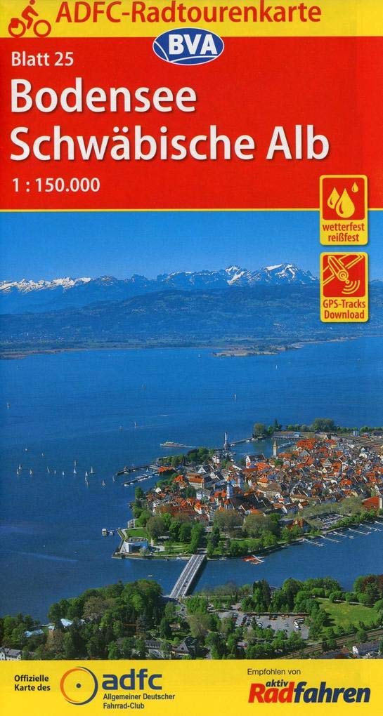 ADFC-Radtourenkarte 25 Bodensee Schwäbische Alb 1:150.000, reiß- und wetterfest, GPS-Tracks Download: Reiß- und wetterfest, GPS-Tracks Download. ... (ADFC) (ADFC-Radtourenkarte 1:150.000) Leisure, Home & Garden