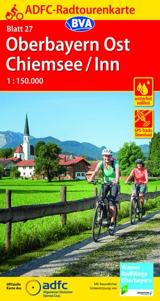 ADFC-Radtourenkarte 27 Oberbayern Ost / Chiemsee / Inn 1:150.000 Leisure, Home & Garden