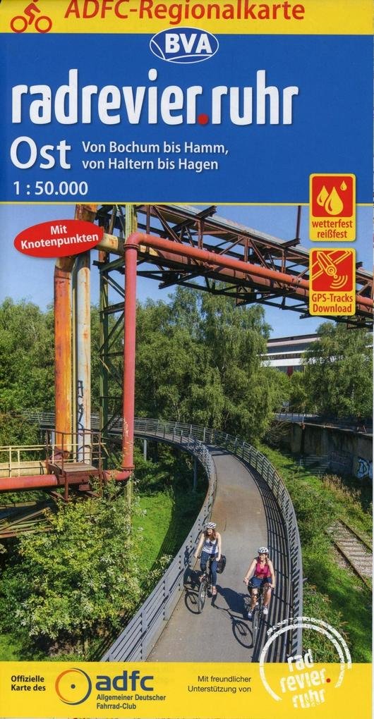 ADFC-Regionalkarte radrevier.ruhr Ost, 1:50.000, reiß- und wetterfest, GPS-Tracks Download book