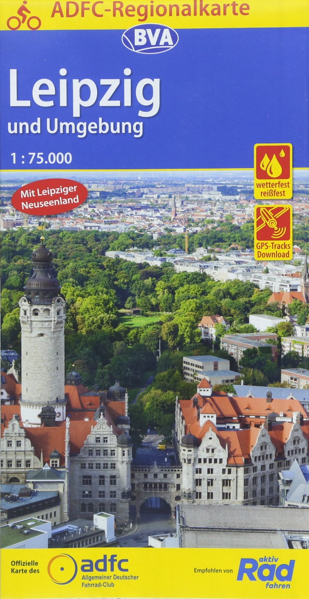 ADFC-Regionalkarte Leipzig und Umgebung / Leipziger Neuseenland, 1:75.000 Leisure, Home & Garden
