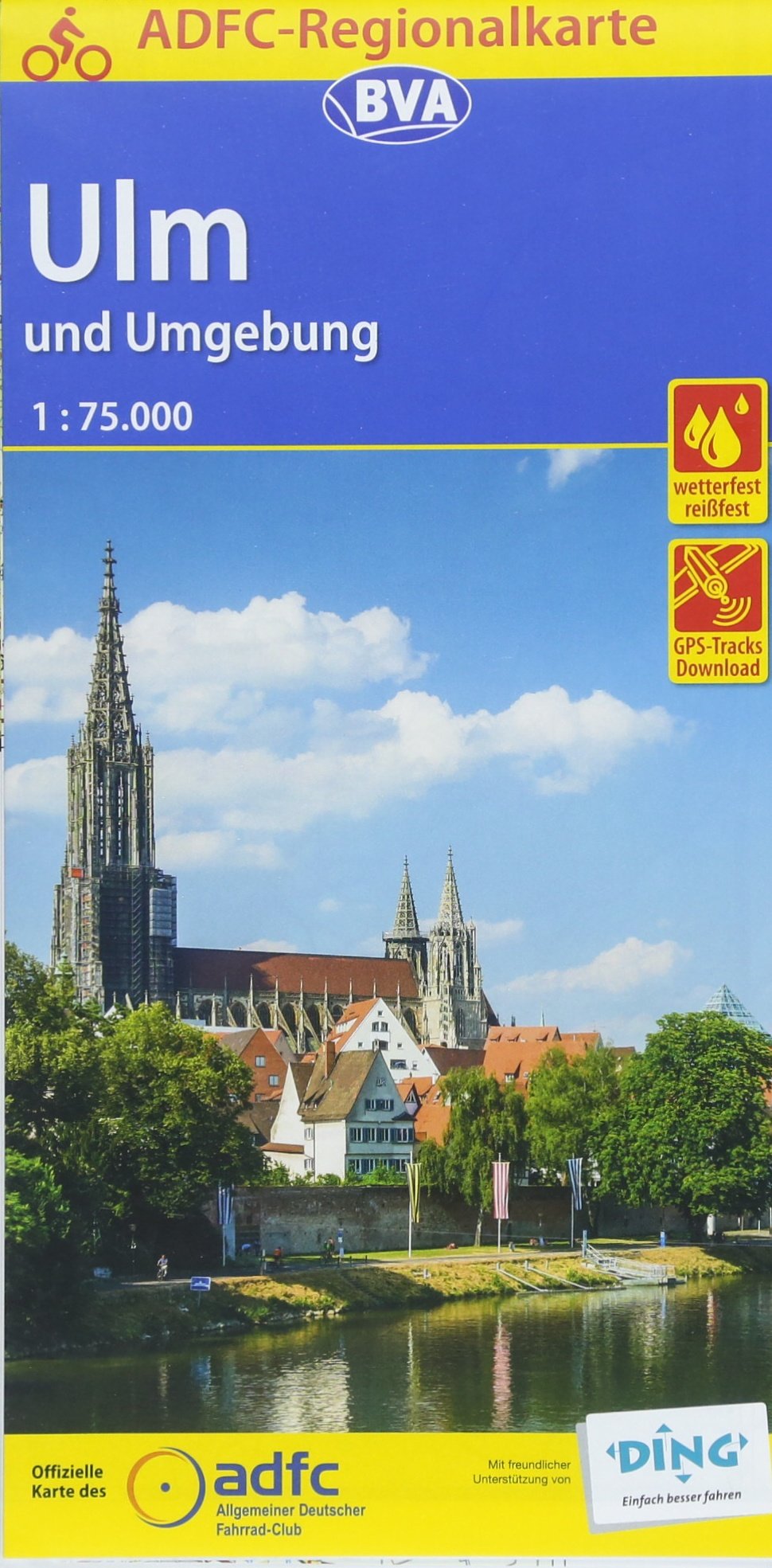 ADFC-Regionalkarte Ulm und Umgebung mit Tagestouren-Vorschlägen, 1:75.000 book