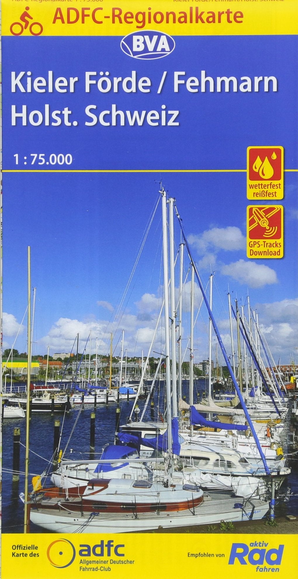 ADFC-Regionalkarte Kieler Förde/Fehmarn/Holsteinische Schweiz mit Tagestouren-Vorschlägen, 1:75.000 Leisure, Home & Garden