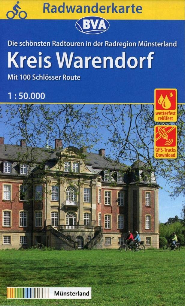 Radwanderkarte BVA Radregion Münsterland Kreis Warendorf mit 100 Schlösser Route 1:50.000 Leisure, Home & Garden