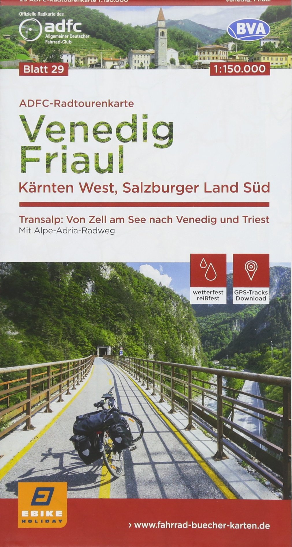 ADFC-Radtourenkarte 29 Venedig, Friaul - Kärnten West, Salzburger Land Süd, 150.000, reiß- und wetterfest, GPS-Tracks Download: Transalp: Von Zell am ... (ADFC-Radtourenkarte 1:150.000) Leisure, Home & Garden