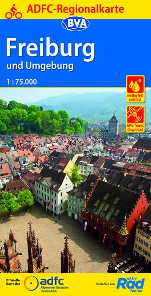 ADFC-Regionalkarte Freiburg und Umgebung 1:75.000, reiß- und wetterfest, GPS-Tracks Download Leisure, Home & Garden