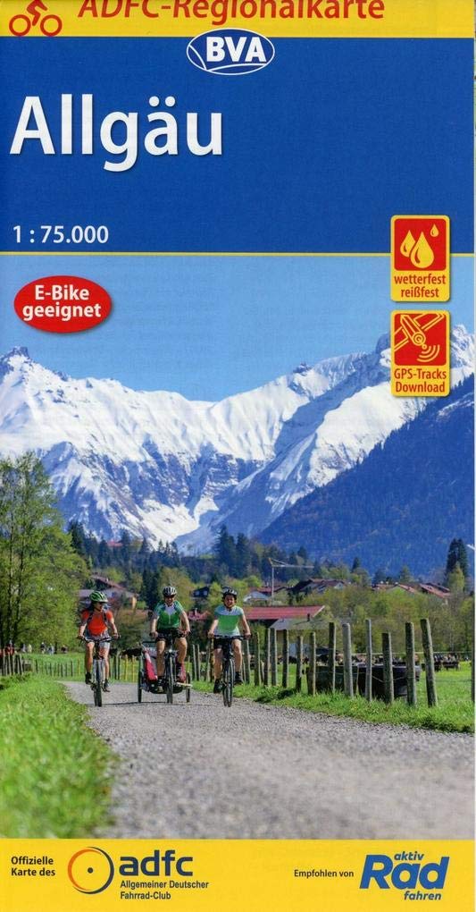ADFC-Regionalkarte Allgäu 1:75.000, reiß- und wetterfest, GPS-Tracks Download Leisure, Home & Garden