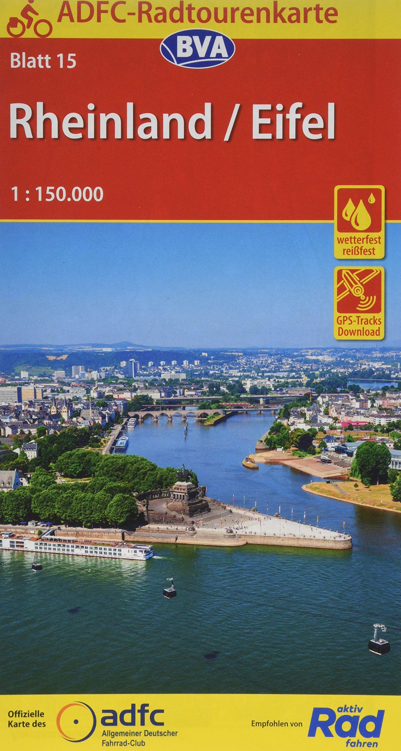 ADFC-Radtourenkarte 15 Rheinland /Eifel 1:150.000, reiß- und wetterfest, GPS-Tracks Download Leisure, Home & Garden