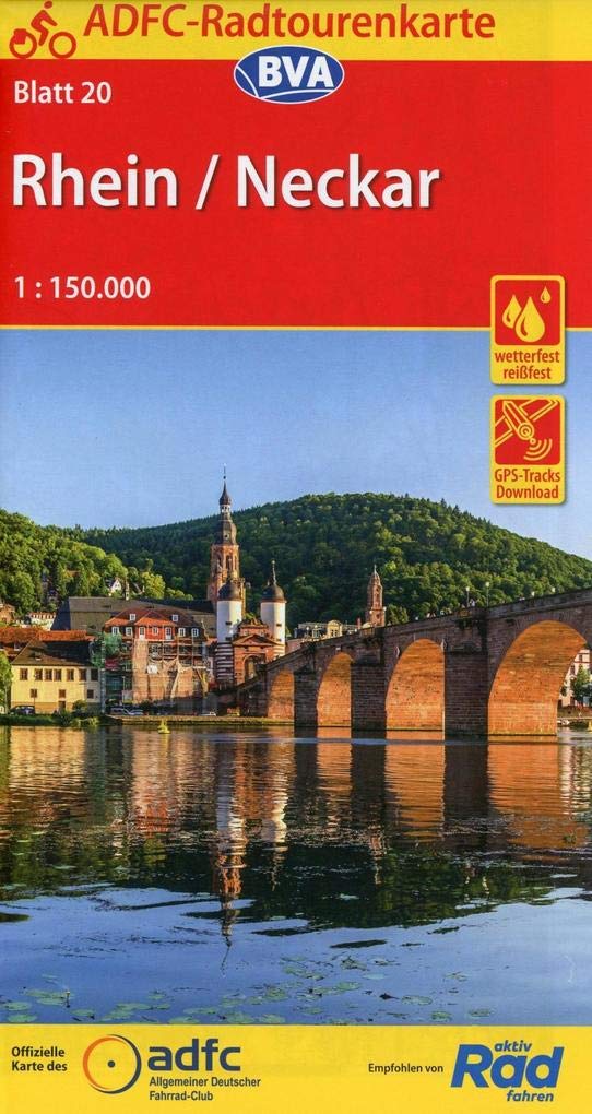 ADFC-Radtourenkarte 20 Rhein /Neckar 1:150.000, reiß- und wetterfest, GPS-Tracks Download Leisure, Home & Garden