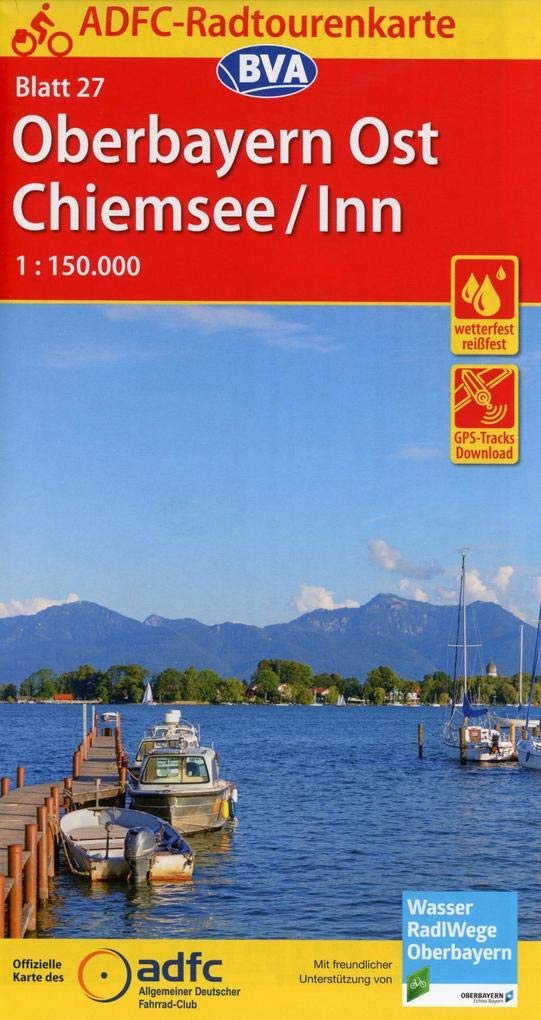 ADFC-Radtourenkarte 27 Oberbayern Ost / Chiemsee / Inn 1:150.000, reiß- und wetterfest, GPS-Tracks Download (ADFC-Radtourenkarte 1:150.000) Leisure, Home & Garden